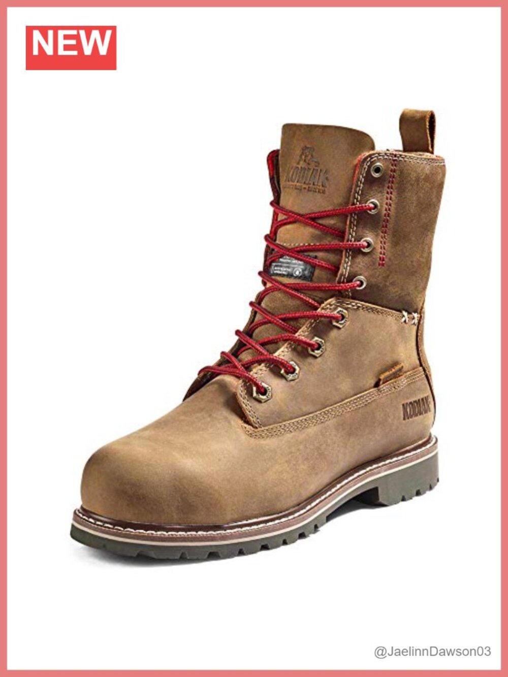 Women's Waterproof Composite Toe Work Boot Leather 8" Lace-Up Mid-Calf